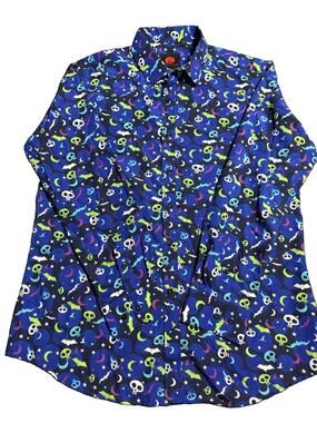 Simon Banks Halloween Button Down Long Sleeve Shirt Men’s Size Large